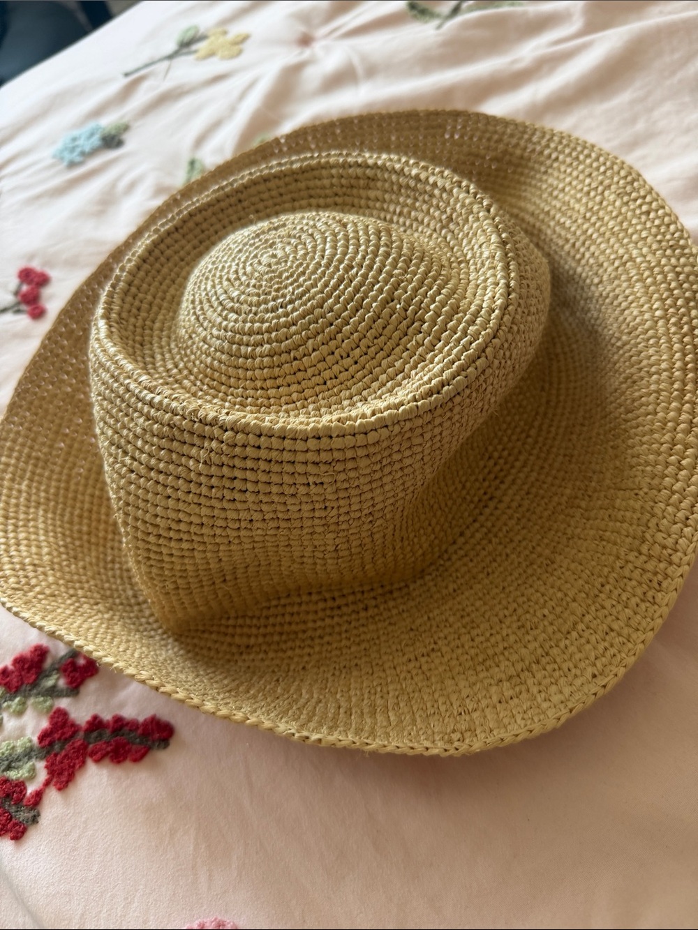 Janessa Leone Woven Straw Sun Hat in Natural